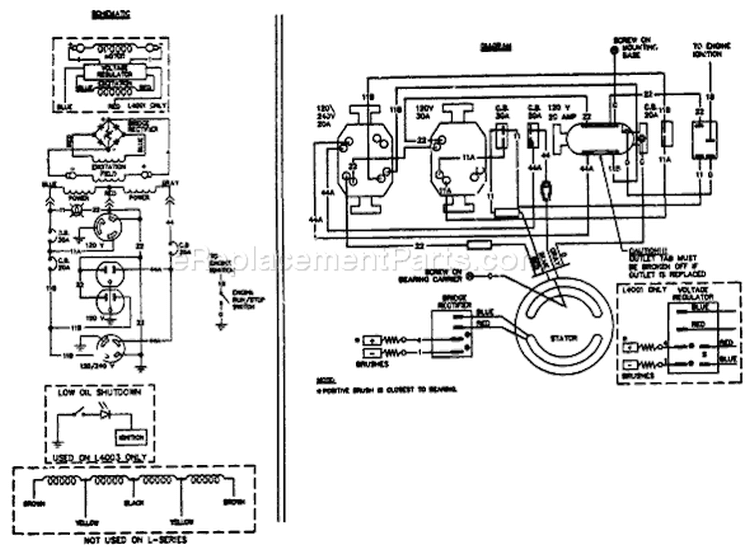 Page E Diagram and Parts List for 9063-1 L4003 Briggs and Stratton Generator